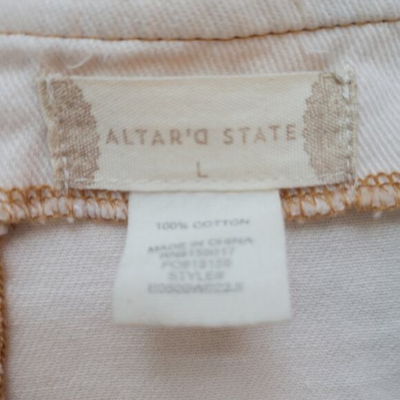 Altar'd State Carson Cotton Jean Romper Size Large Light Pink - Picture 7 of 9